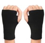 Palm Brace Wrist Support Sleeves (1 Pair), Everyday Use Wrist Brace, Compression Carpal Tunnel for Wrist Pain Relief, Fitness Gloves, Glove, Wrist Brace for Men and Women (M, Black)