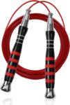 Speed Jump Rope - No-Screw Design, 360° Rotation, Non-Slip Silicone, Weighted, Includes 2 Handles, Portable Fitness Tool for Boxing