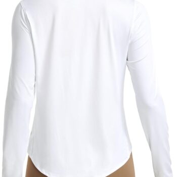 Lightweight Long Sleeve Workout Shirts for Women Gym Running Fall Tshirts High Neck Athletic Training Tops