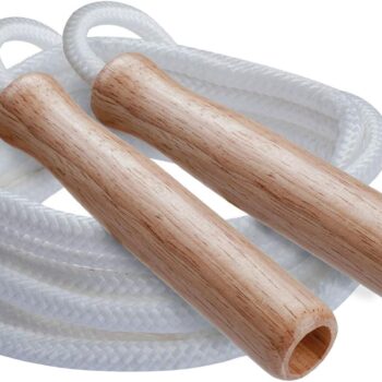 SR Series Classic Nylon Jump Rope with Wood Handles, 16-Feet (Single)