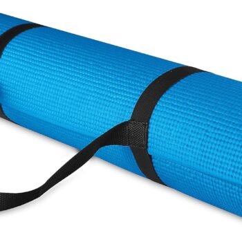 All Purpose 1/4-Inch High Density Anti-Tear Exercise Yoga Mat with Carrying Strap, Multiple Colors