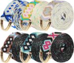 6 Packs Yoga Strap for Stretching Yoga Belt Adjustable Straps for Non Elastic Stretching Strap Exercise Straps for Pilates